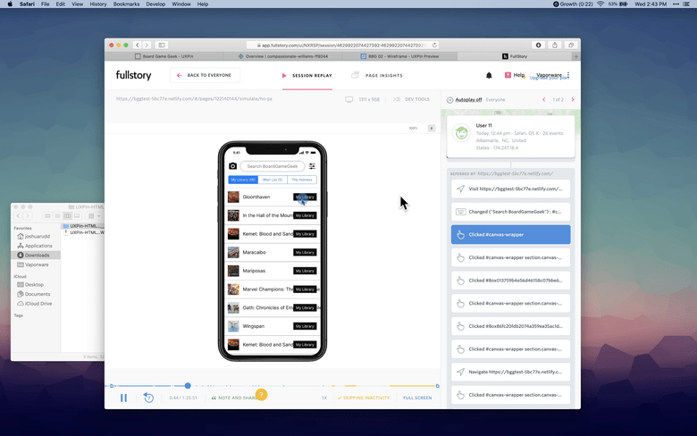 Testing protoypes (remotely) with UXPin, FullStory, and Netlify